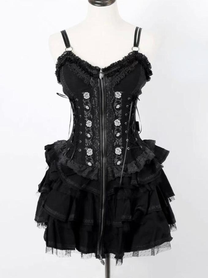 Gothic Lolita Victorian Lace Dress Dark Tiger