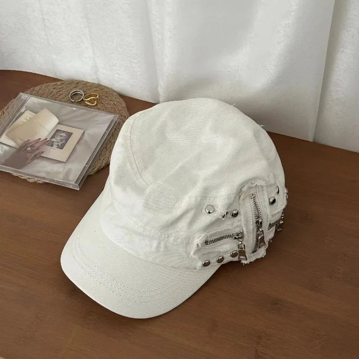 Y2K Washed Basball Cap Dark Tiger