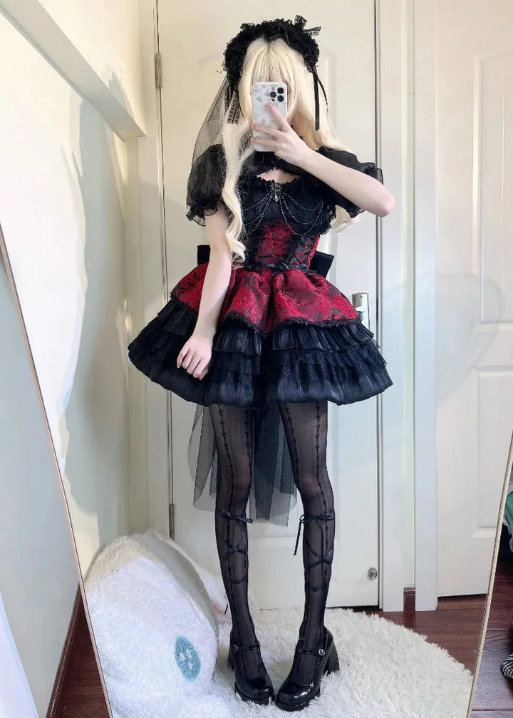 Japanese Victorian Gothic Dress Dark Tiger