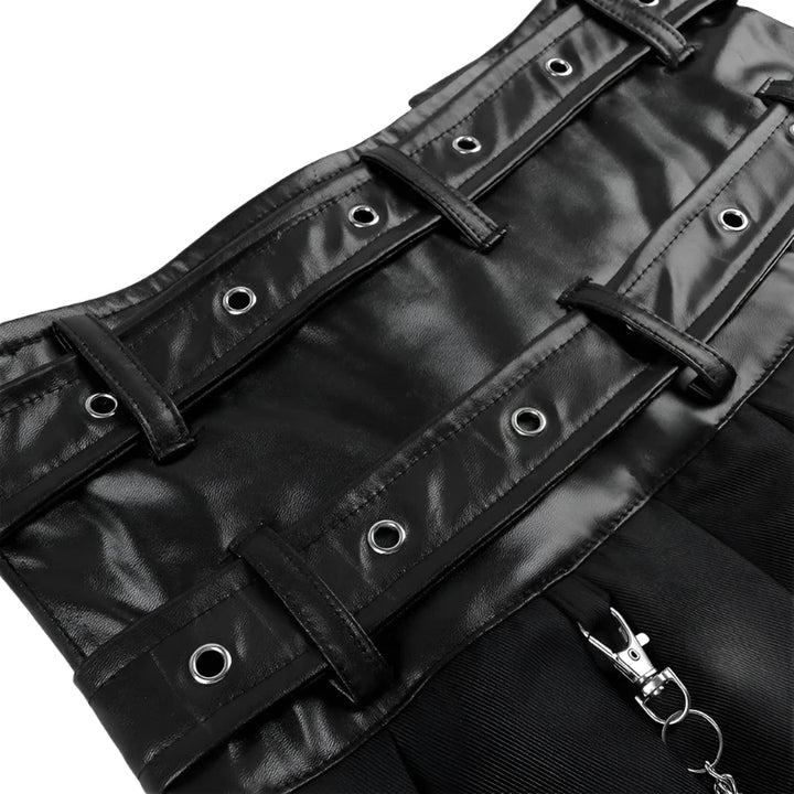 Gothic Leather Warrior Skirt Dark Tiger