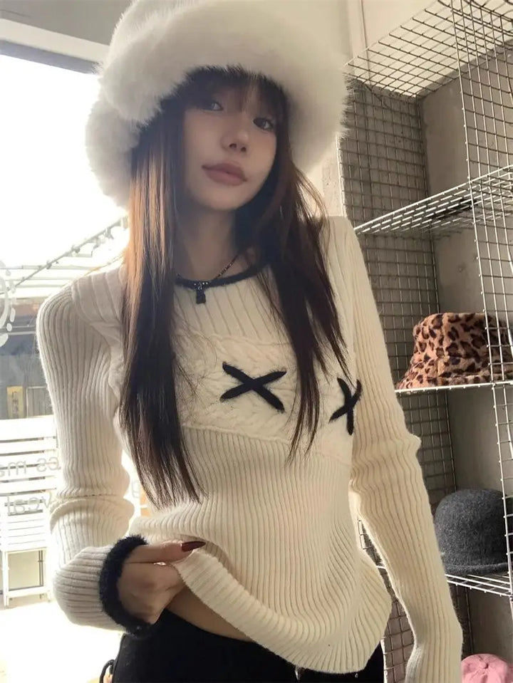 Vintage Korean Style Sweater Dark Tiger