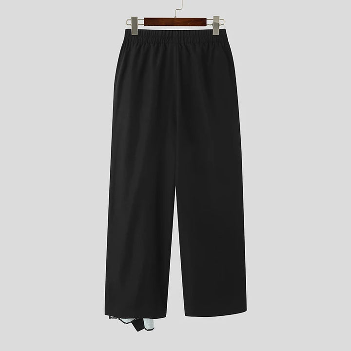 Dark Loose Wide Leg Pants Dark Tiger