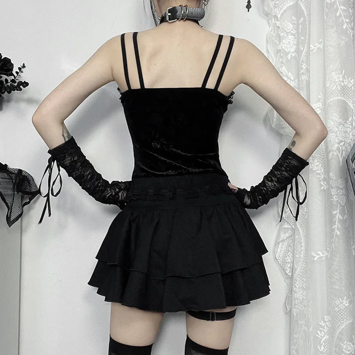Mall Goth Mini Skirt Dark Tiger