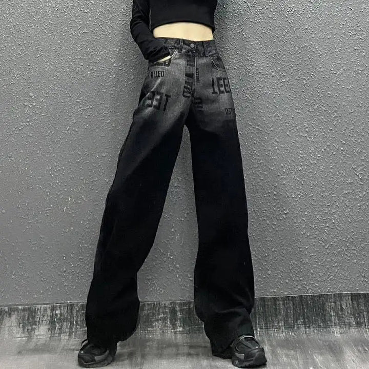 Dark 2000s Tie-Dye Jeans Dark Tiger