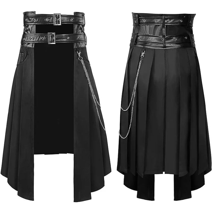 Gothic Leather Warrior Skirt Dark Tiger