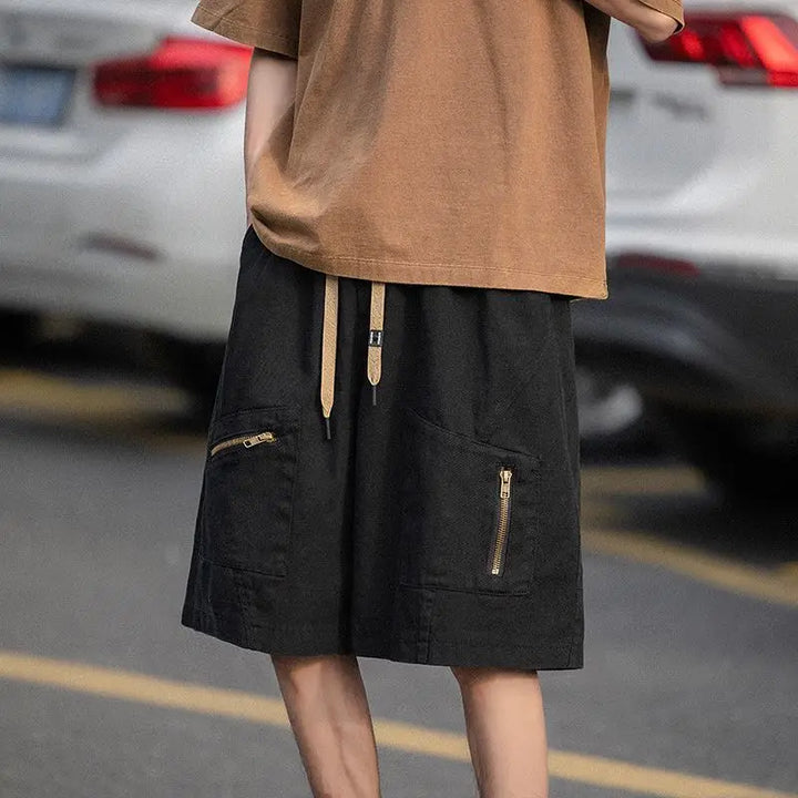 Dark Loose Cargo Shorts Dark Tiger