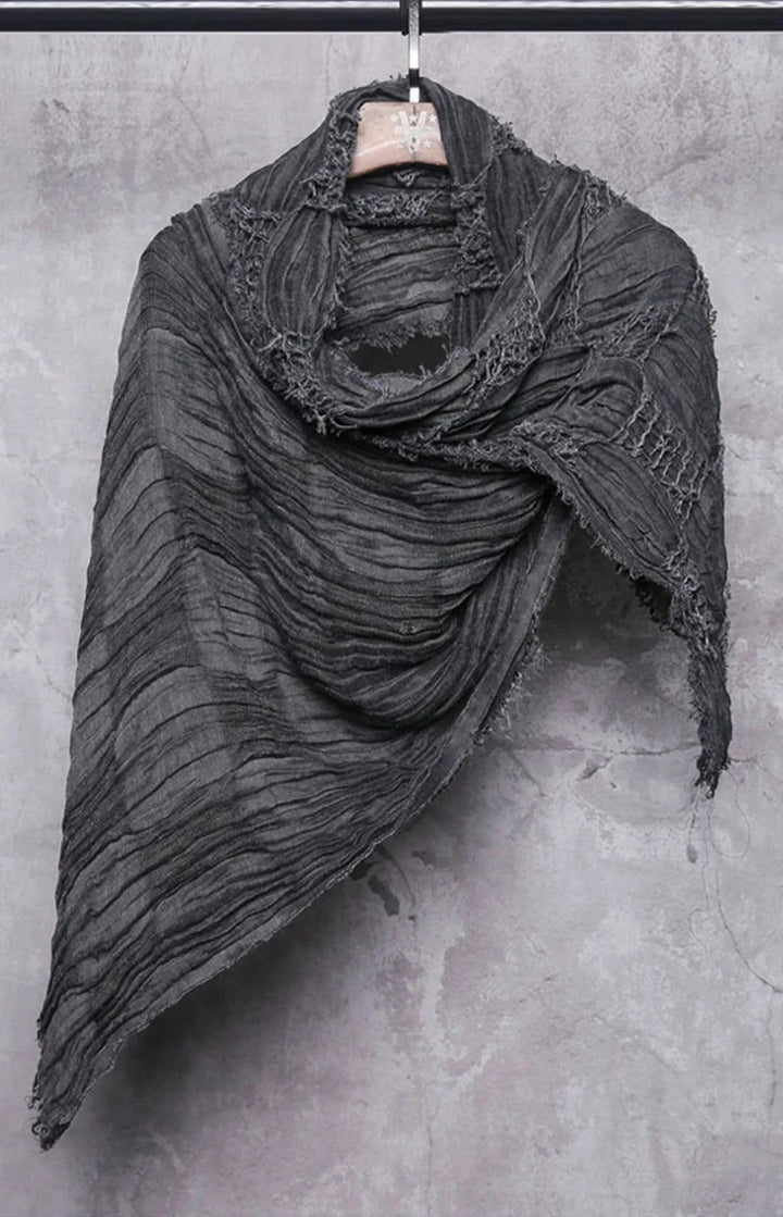 Vintage Techwear Plaid Scarf Dark Tiger