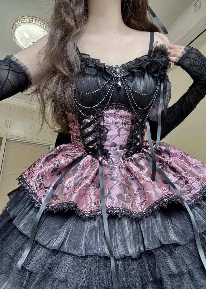 Japanese Victorian Gothic Dress Dark Tiger