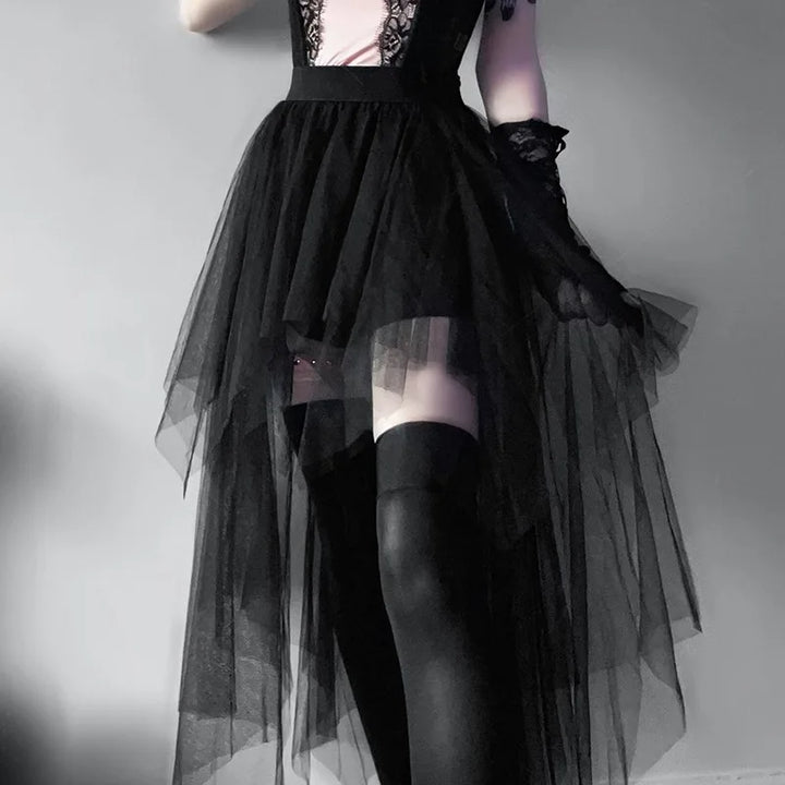 Gothic Style Irregular Skirt Dark Tiger