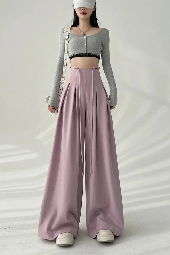 Korean Loose Wide Pants Dark Tiger