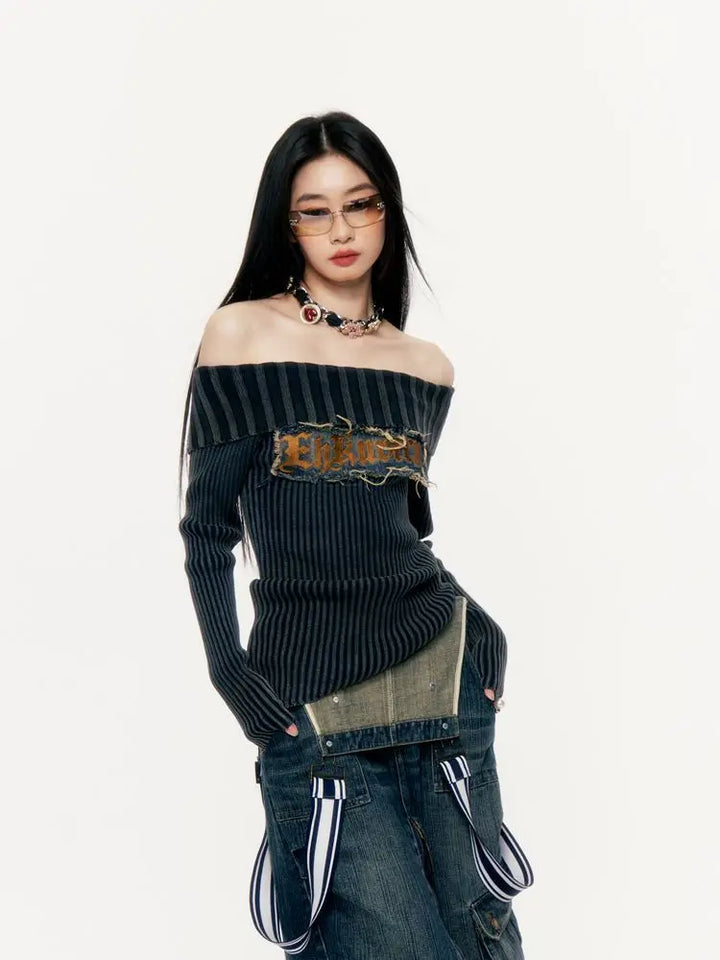 Y2K Punk Slim Jumper Dark Tiger