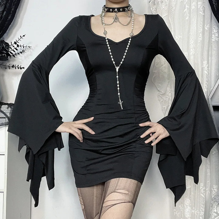 Gothic Longsleeve Party Dress Dark Tiger