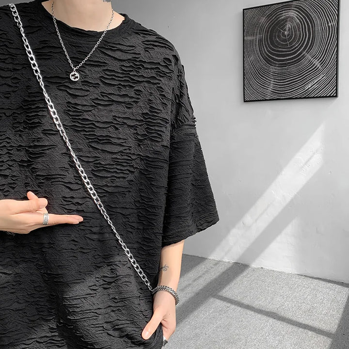 Korean Oversized Ripped T-Shirt Dark Tiger