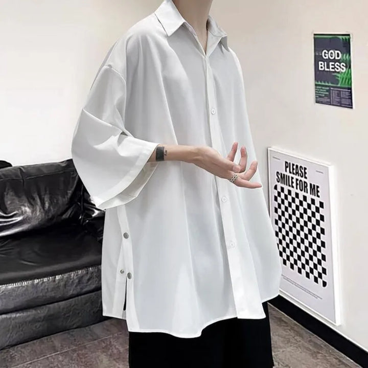 Oversized Korean Streetwear Shirt Dark Tiger