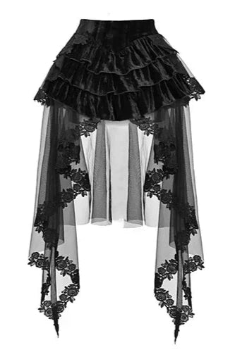 Velvet Gothic Outfit Set - Top, Skirt & Corset Dark Tiger