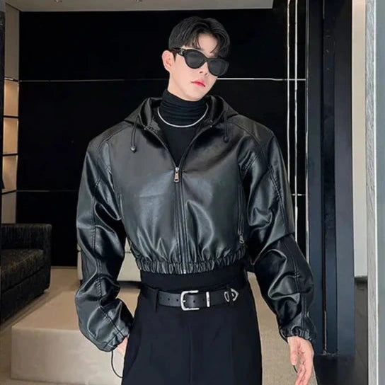 Korean Waterproof Leather Jacket Dark Tiger