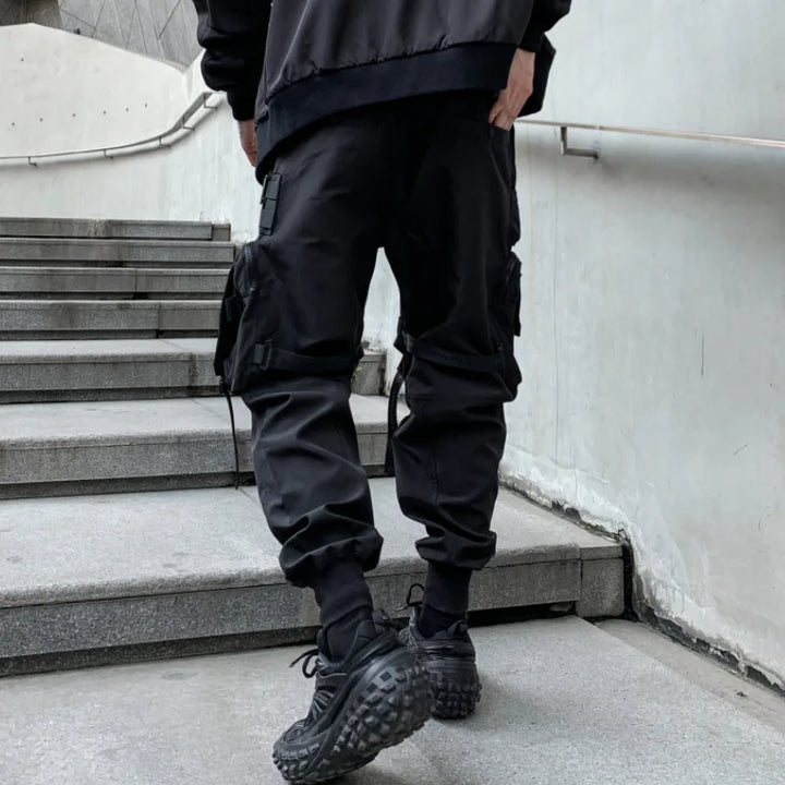 Techwear Elastic Cargo Pants Dark Tiger