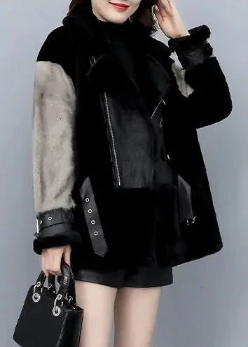 Dark Elegant Fur Coat Dark Tiger