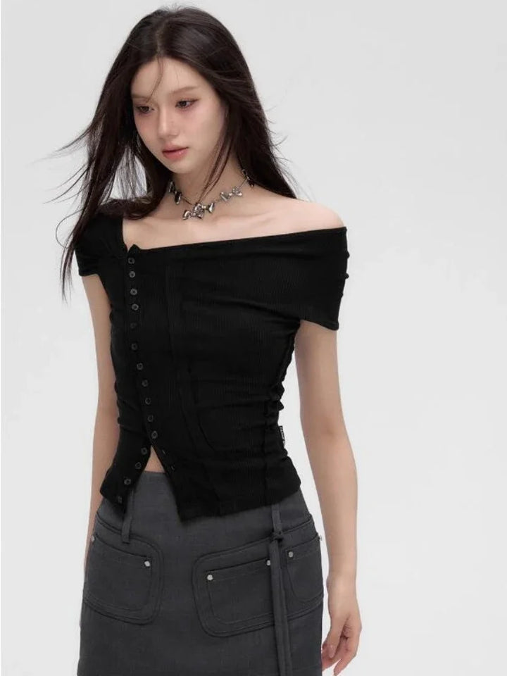 Gothic Korean Crop Top Dark Tiger