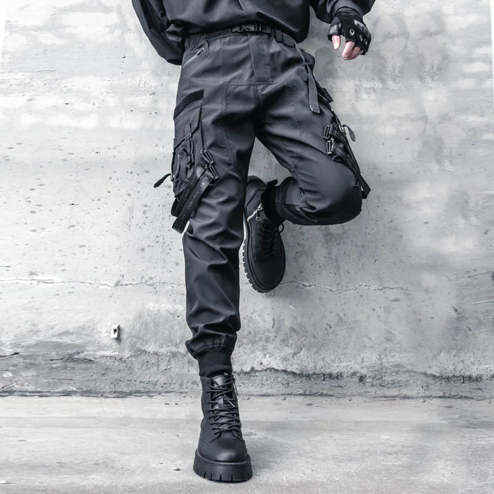 Cyberpunk Casual Cargo Joggers Dark Tiger