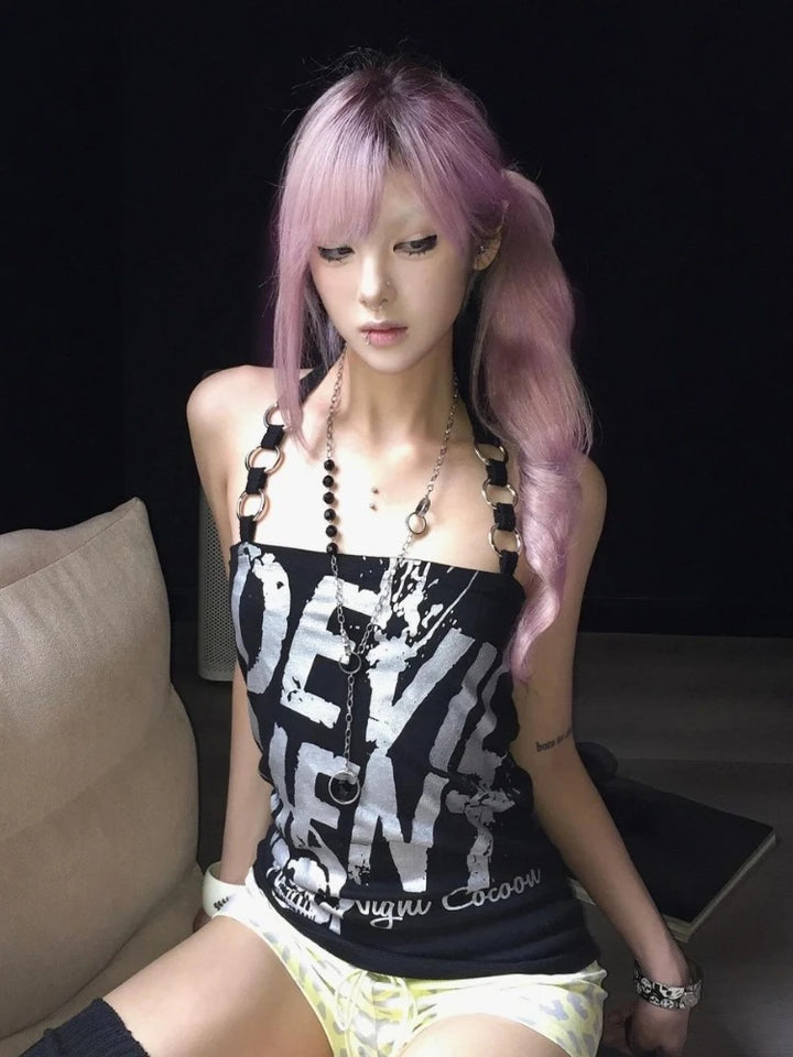 Dark Y2K Tank Top Dark Tiger