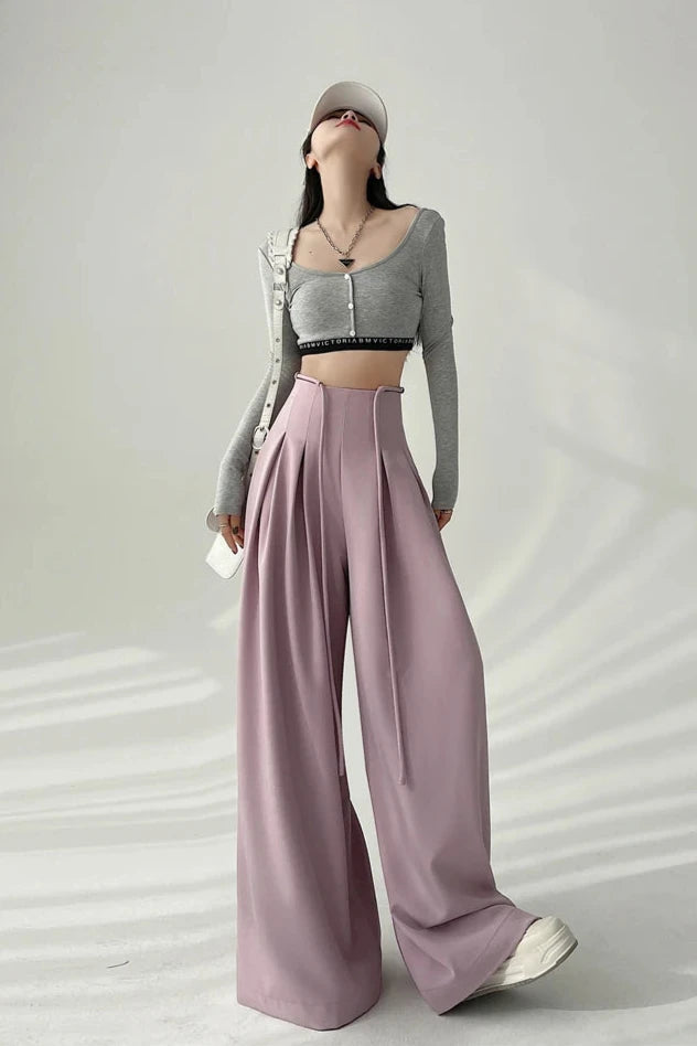 Korean Loose Wide Pants Dark Tiger