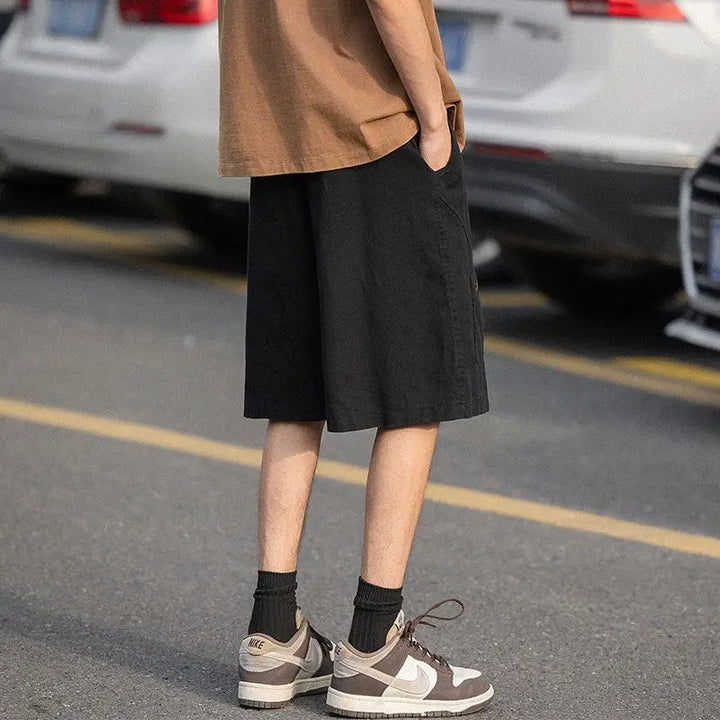 Dark Loose Cargo Shorts Dark Tiger