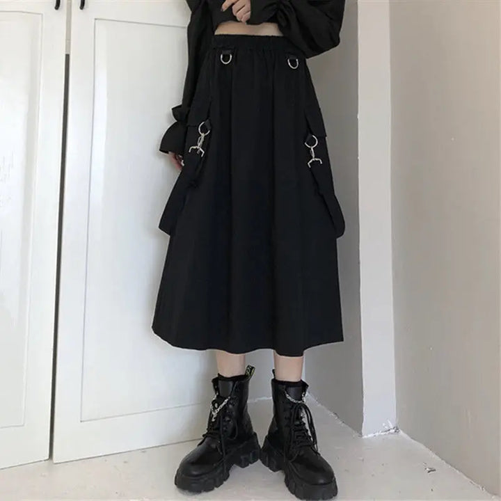 Dark Techwear Long Skirt Dark Tiger