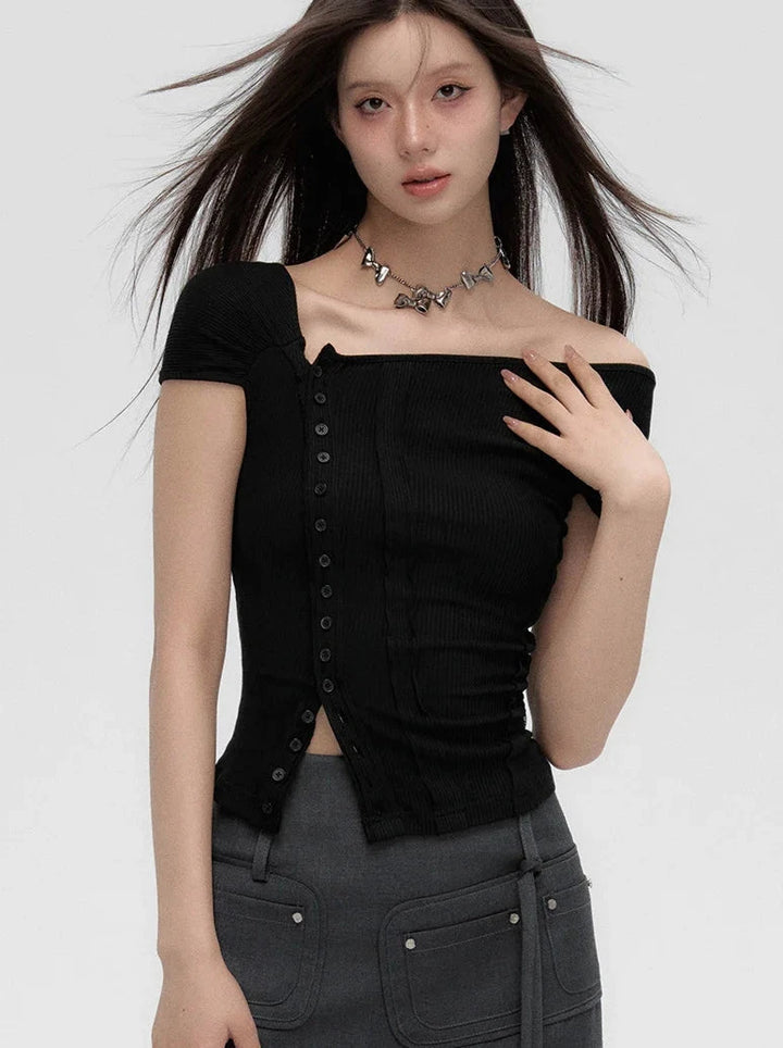 Gothic Korean Crop Top Dark Tiger