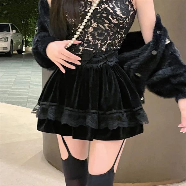 Gothic Lolita Mini Skirt Dark Tiger