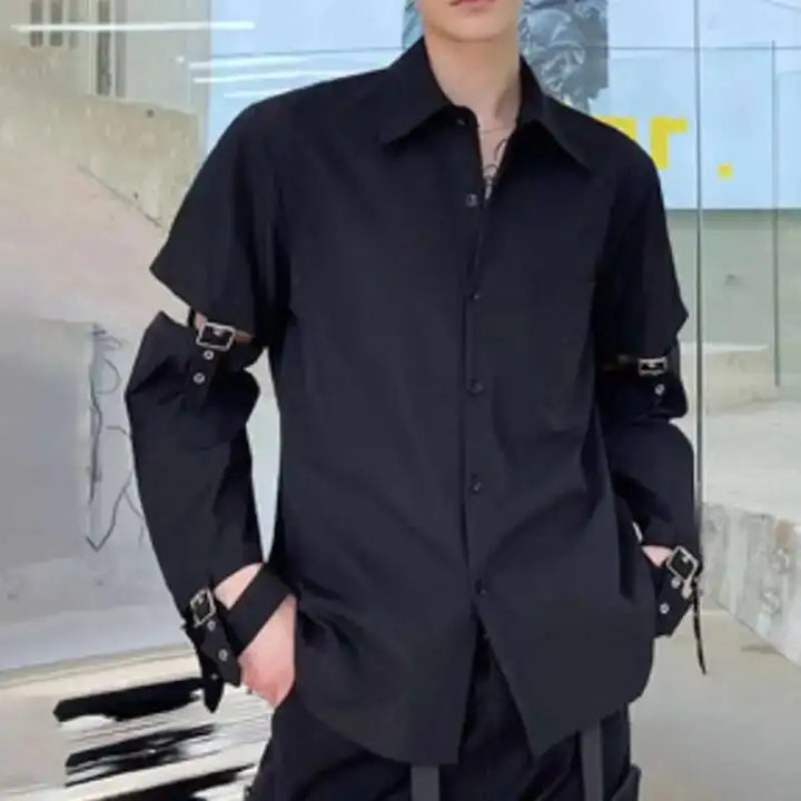 Punk Style Detachable Shirt Dark Tiger