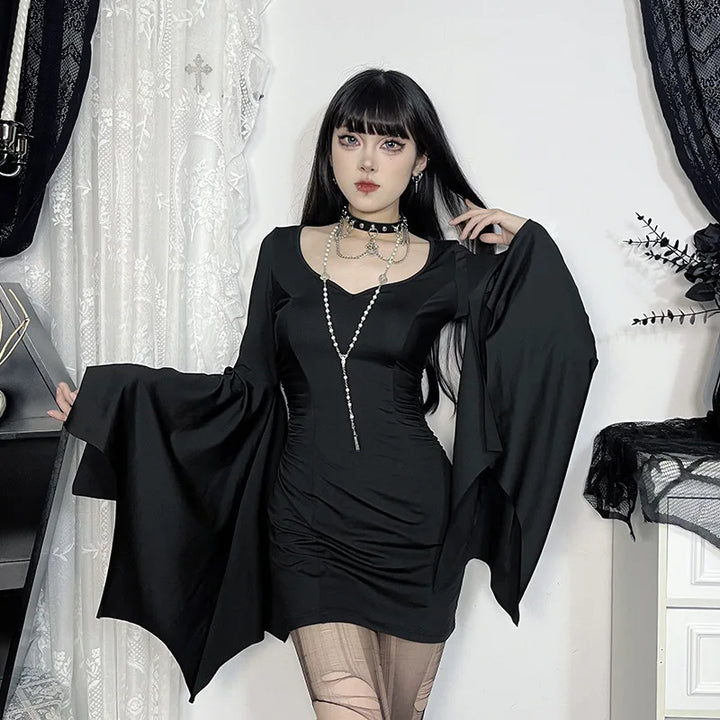 Gothic Longsleeve Party Dress Dark Tiger