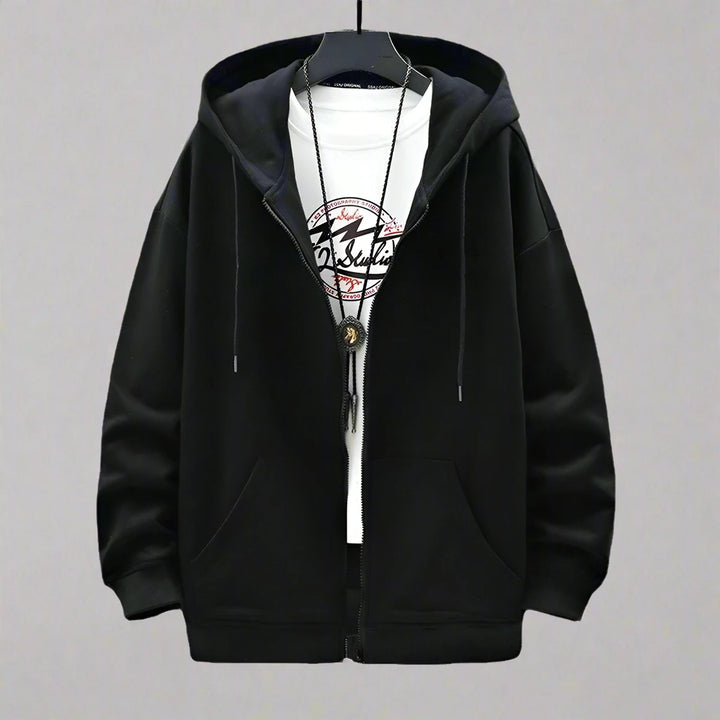 Dark Casual Zip Hoodie Dark Tiger