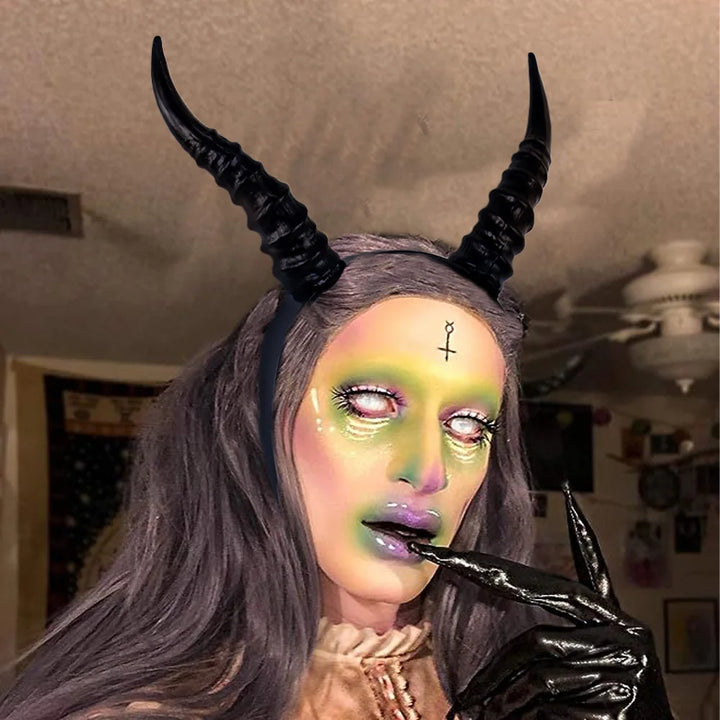 Devil Horns Halloween Headwear Dark Tiger