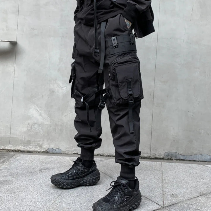 Techwear Elastic Cargo Pants Dark Tiger