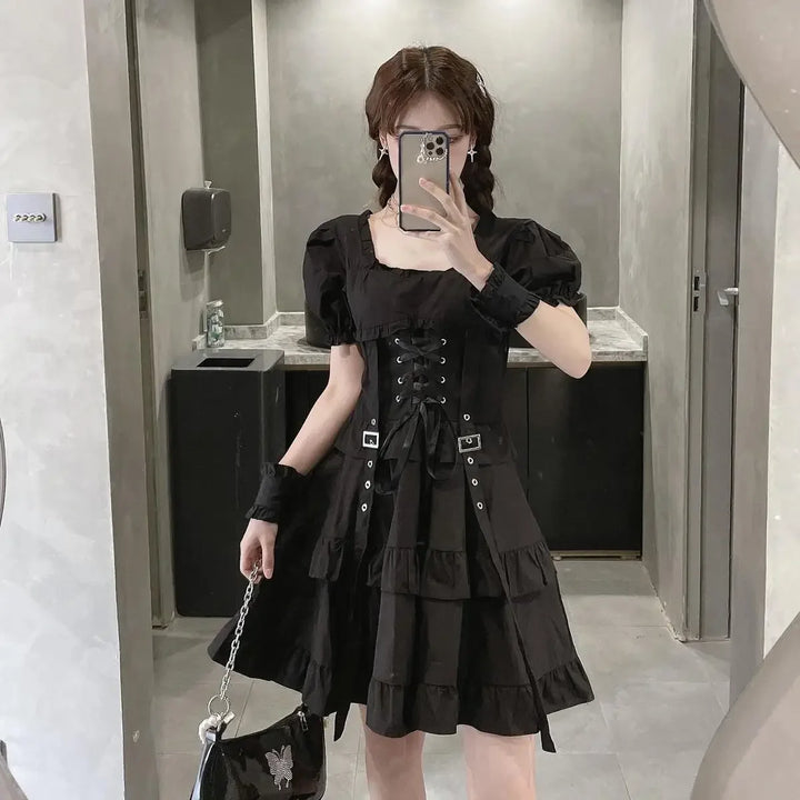 Gothic Lolita Mini Dress Dark Tiger