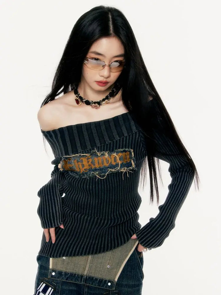 Y2K Punk Slim Jumper Dark Tiger