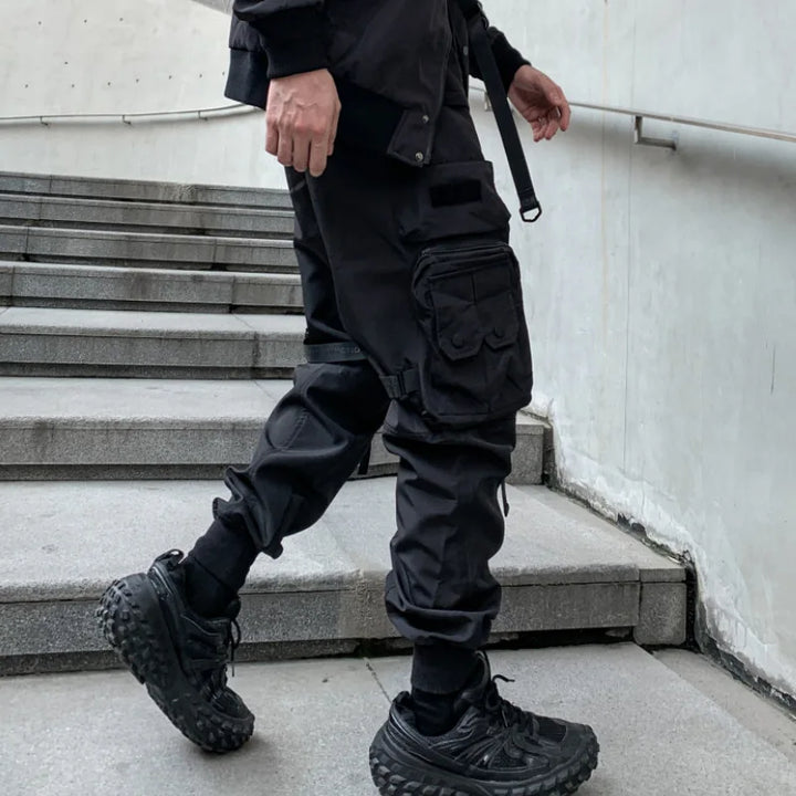 Techwear Elastic Cargo Pants Dark Tiger