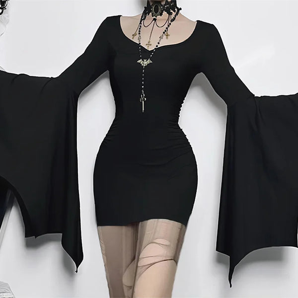 Gothic Longsleeve Party Dress Dark Tiger