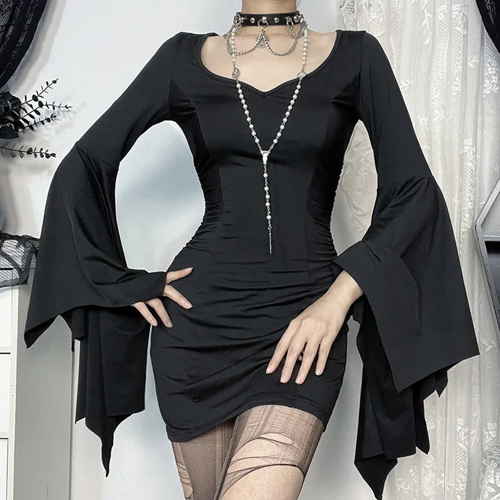 Gothic Longsleeve Party Dress Dark Tiger