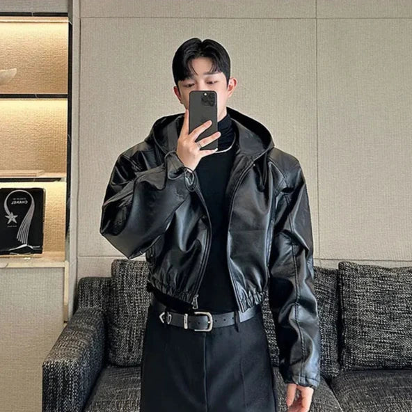 Korean Waterproof Leather Jacket Dark Tiger