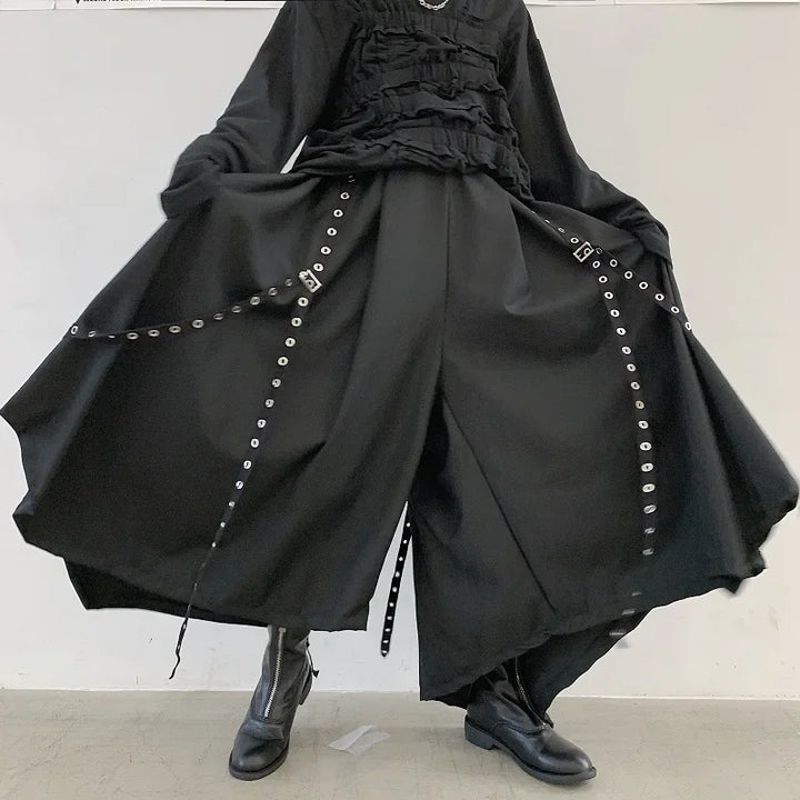 Gothic Japan Style Wide Pants Dark Tiger