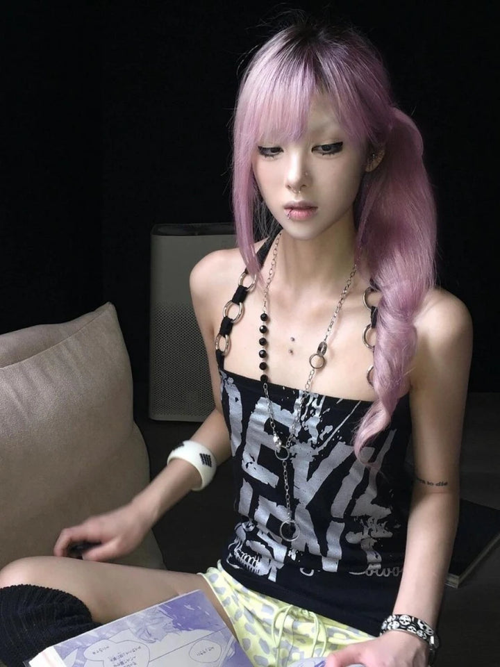 Dark Y2K Tank Top Dark Tiger