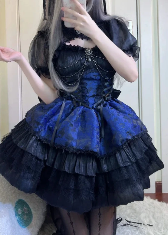 Japanese Victorian Gothic Dress Dark Tiger