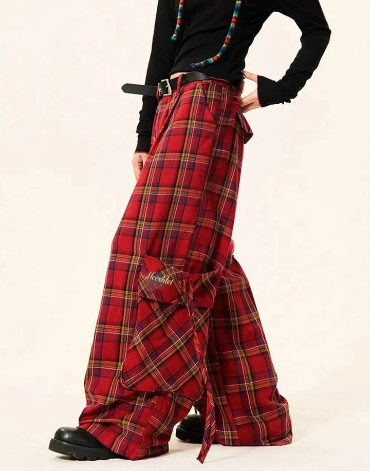 American Checkered Casual Pants Dark Tiger