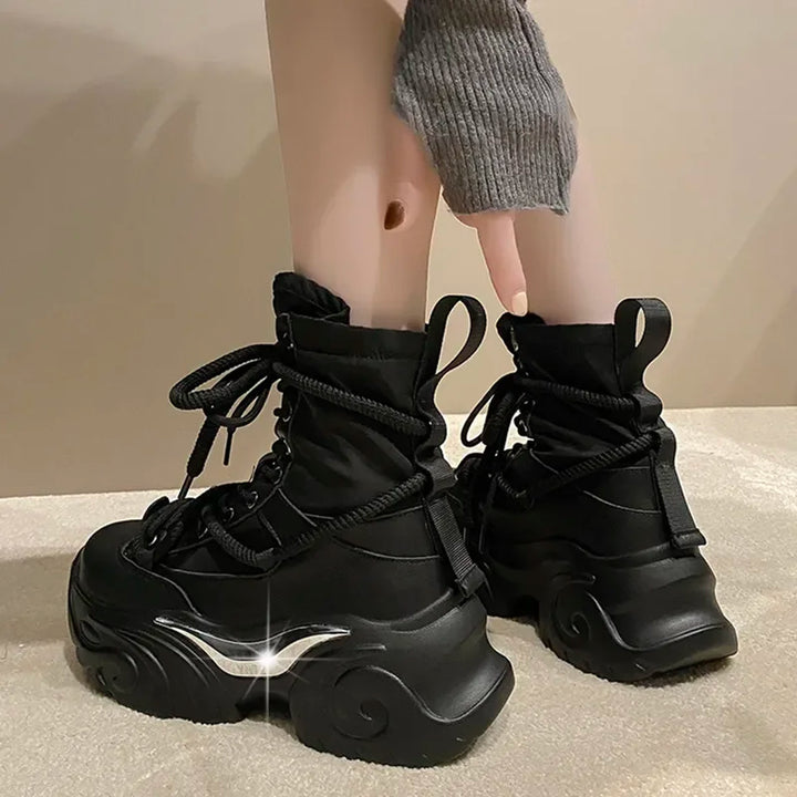 Chunky Platform Ankle Boots Dark Tiger