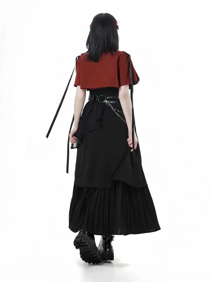 Vintage Outfit Set - Shirt & Skirt Dark Tiger