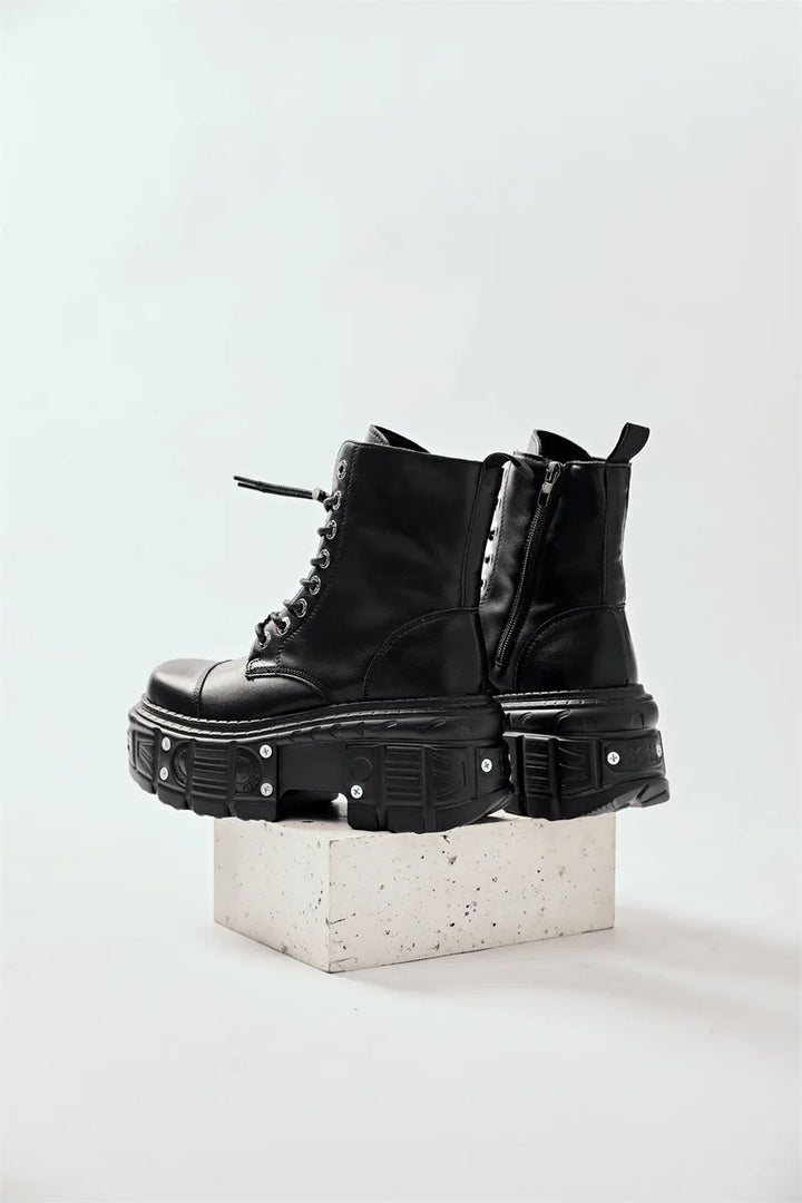 Dark Heavy Platform Boots Dark Tiger