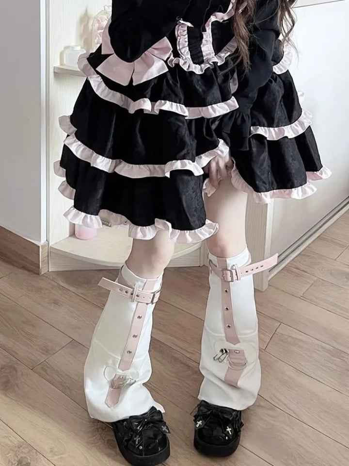 Harajuku Y2K Zipper Style Leg Warmers Dark Tiger