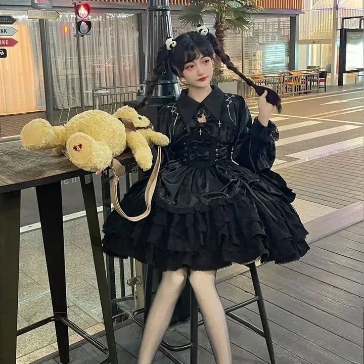 Harajuku Vintage Gothic Lolita Dress Dark Tiger